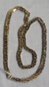 9ct gold Byzantine link necklace, 16" long, 40 grams approx