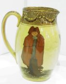 Royal Doulton series ware jug "Watchman, What of the Night",  RD No 383666, 21cm high