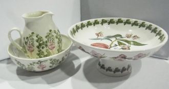 Portmeirion jug, bowl and fruit bowl