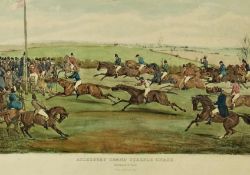 Pair colourprints 
After W. Alken
"Aylesbury Grand Steeplechase", 47 x 32 cm, framed and glazed (2)