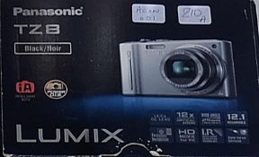 Lumix TZ8 digital camera, in original box with instructions, chargers etc.