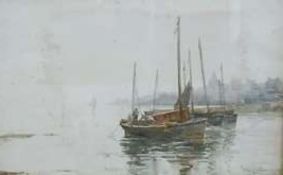 Watercolour
John Carlaw RSW (1850-1934)
"A Hazy Morning, St Monance", signed, 32 x 49.5cm