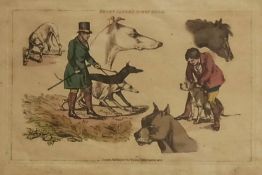 Coloured print
After Henry Alken
Henry Alken's Scrapbook showing various hunting dogs, three other