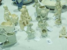 A small collection of Parian figures, to include:- posy vases, putti etc (12)