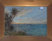 Watercolour
Albert Goodwin RWS (1845-1932)
Barbados Sunrise over the Coral Reef, signed and dated