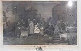 Engraving 
After Dav. Wilkie, R.A.
"The Rent Day", 69 x 45 cm