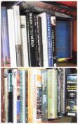 Large quantity of coffee table books including Philip Ziegler "Britain Then and Now", "Adventures on