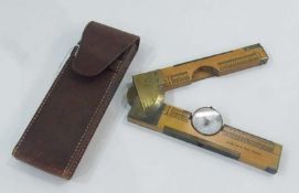 J. Davis & Sons, Derby boxwood and brass inclinometer level, by J. Davis & Sons, with compass,