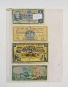 Scottish bank notes, British Linen Bank Â£1, 29th February 1968, signed T. W. Walker, Bank of
