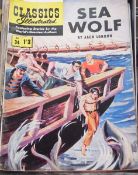 Quantity of Classics Illustrated magazine, including "Sea Wolf" by Jack London, "Buffalo Bill", "The