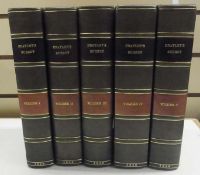 Fine binding - Brayley, Edw. Wedlake "A Topographical History of Surrey..." in five volumes, printed