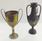 1930s silver plated athletics presentation trophy cup for international athletics between Greece and