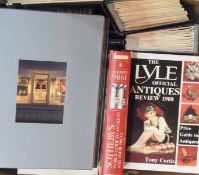 Quantity of books relating to the fine arts, including Lyle's Antiques Reviews, quantity of