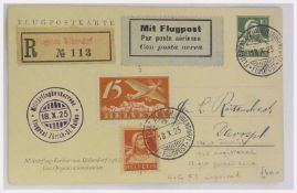 Postal History: Fifteen world items, Cairo "MISSENT TO NEW YORK", Katriricholms Station Hotel P x