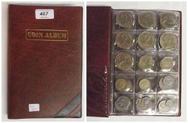 Album of coins of the world, to include Gibraltar, South Pacific etc.