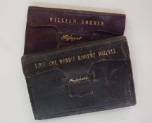 Victorian passport for William Norris, dated 1853 in leather wallet, with French and Italian stamps,