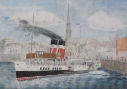 Watercolour
P. S. "Waverley" at AYR
Signed indistinctly, 39 x 28cm