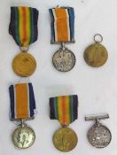 Three WWI war and victory medal pairs, "680161, DVR.G.G.Nelson RA", "5888 SJT.W.R.Hard.R.A", "