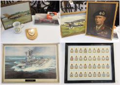Quantity of various military items to include:- "A life time in Service", Denby Royal Air Force