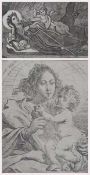 Woodblock engraving 
Salvator Rosa (?)
Biblical subject, unframed, together with 
small unframed