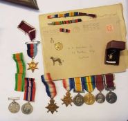 WWI long service good conduct medal group of five 1914 - 15 star, war and victory medal named to "