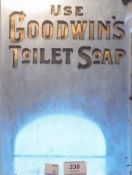 Goodwins Toilet Soap advertising mirror, in stained wood frame