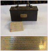 Japanese machine gun spares box inscribed to inside lid  "presented to D. J. Summersey by Col.