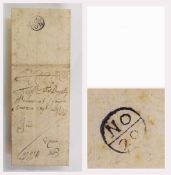 Postal History: 1666 entire (20th November) on Thanksgiving Day for the cessation of the plague,