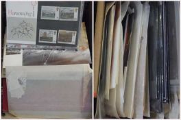 Quantity of loose stamps to include first day covers, commemorative mint stamps, postcards, stamp