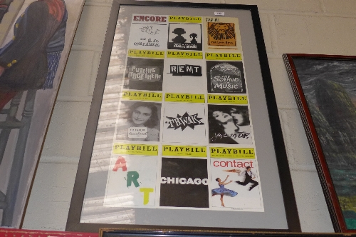 A signed collection of theatre advertising print in single mount