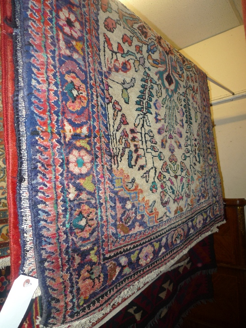 A fine old North West Persian Borchalue rug 160 cm x 110 cm with central medallion and repeating