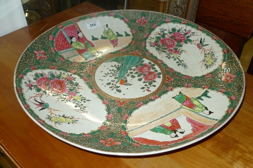 A large Oriental style charger; 46 cm in diameter