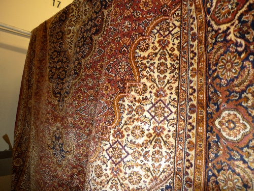 A Persian design Bidjar carpet the gold field with extensive foliate decoration 280cm x 200cm