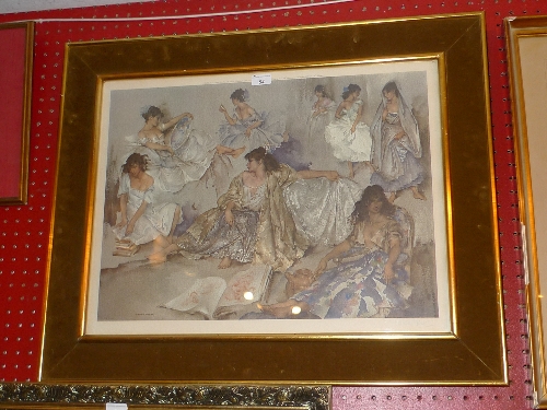 A William Russell Flint print of a group of ladies