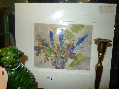 A watercolour still life flower signed Anne Griffith-Jones