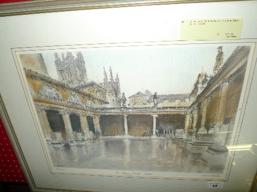 A Limited Edition print entitled The Roman Baths by Louise Ward