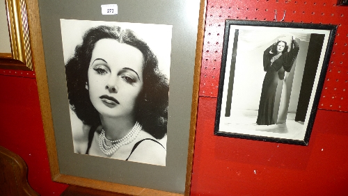 Two framed photographic prints of a Hollywood star
