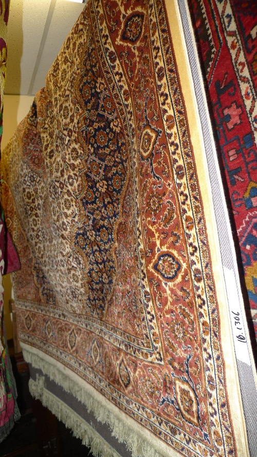 A Persian design Bidjar rug the gold field with extensive foliate decoration 230cm x 160cm