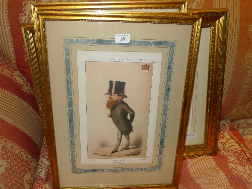 A set of four vanity fair style prints and two similar