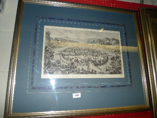 A French Indo-China print military encampment after Joanmes Damescane