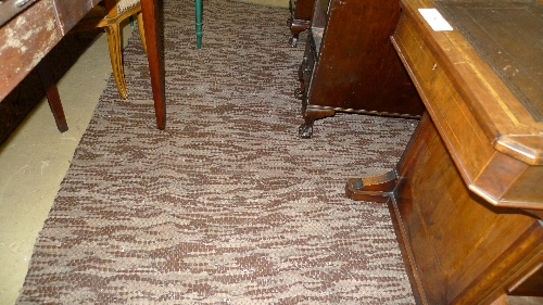 A leather weave rug
