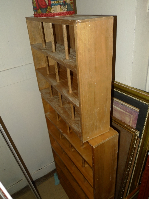 A set of six CD racks with twelve compartments