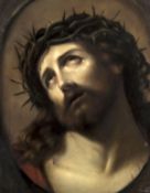 After Guido Reni, Head of Christ Crowned with Thorns, Pastel and chalks, Inscribed on reverse of