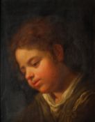 Follower of Jean-Baptiste Greuze Portrait of a young boy, Oil on panel, 38.5 x 31cm (15 1/4 x 12 1/