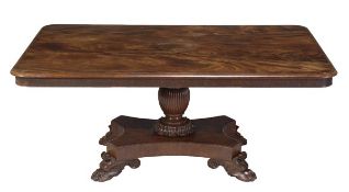 A William IV mahogany dining table, circa 1835, attributed to Gillows of Lancaster, the rectangular