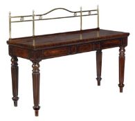 A George IV mahogany serving table, circa 1825, in the manner of Gillows of Lancaster, the raised