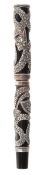 Parker, Duofold, Centennial, Snake, a limited edition silver and resin fountain pen, no. 2042,