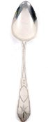 A George III Irish silver pointed Old English pattern table spoon by Arthur Murphy, Dublin 1809,