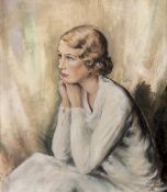 DS Hugh Joseph ÒHusephÓ Riddle (1912Ð2009) Portrait of a lady Oil on canvas Signed and dated “34