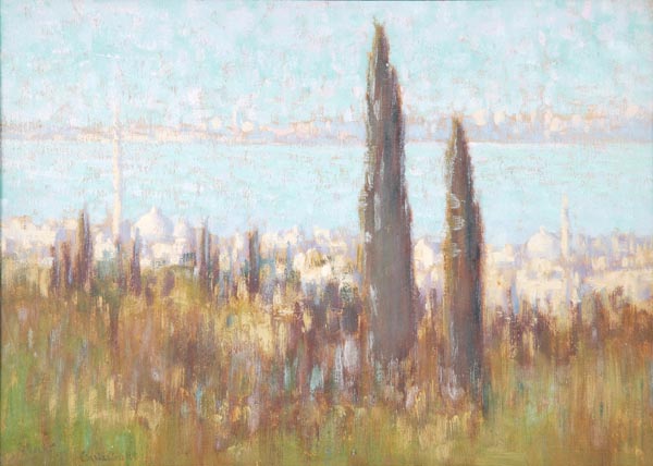DS Alexander Carruthers Gould (1870-1948) Constantinople Oil on board Signed and inscribed lower